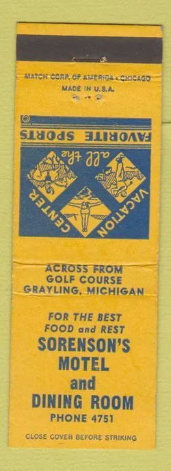 Sorensons Motel - Matchbook (newer photo)